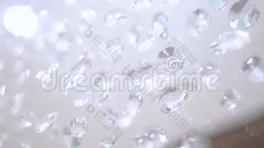 钻石和水晶墙吊灯背景。